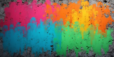 Fototapeta premium Abstract Paint Splashes on Cement type surface, thick brush strokes, drips, and splashes in modern palettes 