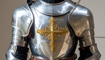 Radiant Paladin Armor with Holy Symbol and Protective Design