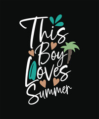 This is a summer design with a vector illustration of a coconut tree and heart, a natural art symbol for cards and decoration.