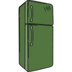 green refrigerator