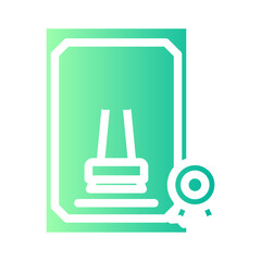 certificate gradient icon