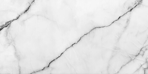 Obraz premium Elegant White Marble Texture with Subtle Black Veins for Design