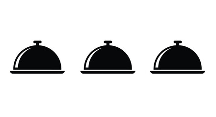 Obraz premium Restaurant Tray icons in outline and stroke versions