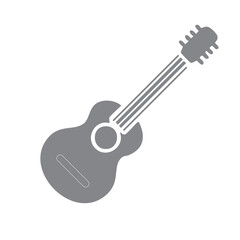 acoustic guitar isolated on white