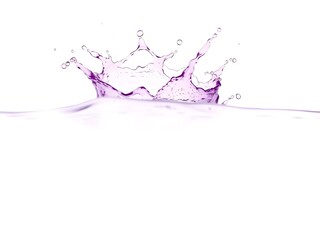 Dynamic Splash of Water Captured Mid-Motion on a White Background