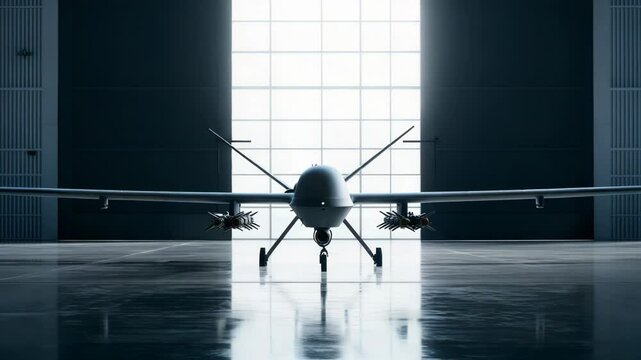 A large airplane sits inside a spacious hangar, ready for maintenance or repair