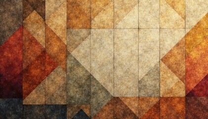 Geometric tapestry, muted earth tones, subtle texture, interior design, clean