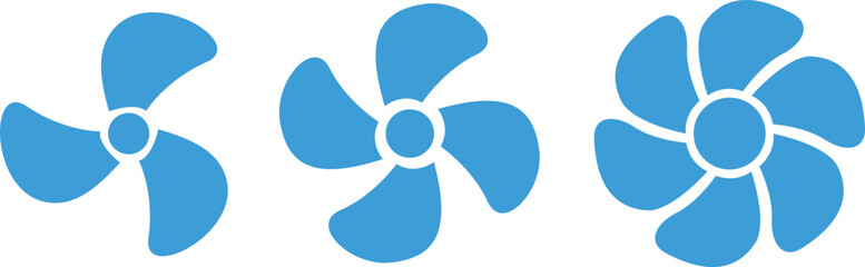 Fan speed icon vector set. Propeller speed symbol Vector Illustration. © Hanan