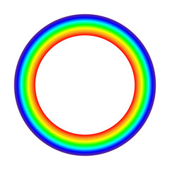 Minimalist rainbow circle in flat style  Abstract rainbow circle, modern colorful vector