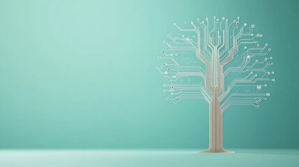 Circuit Tree of Innovation, a digital representation of growth and technology, designed for banner integration and creative branding.