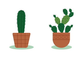 Set Hand drawn houseplant collection