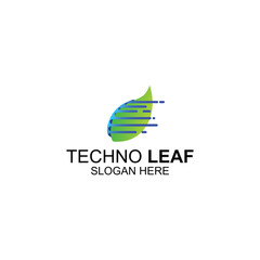 logo design leaf icon for company identity or business with creative illustration