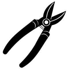 Pruner icon black vector silhouette on transparent background