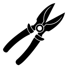 Pruner icon black vector silhouette on transparent background