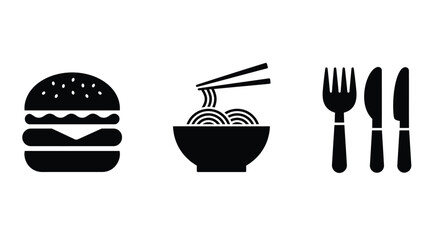 food icon set, Restauran symbol icon set vector