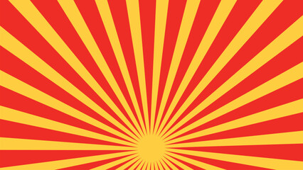 Square red and yellow sunburst background
