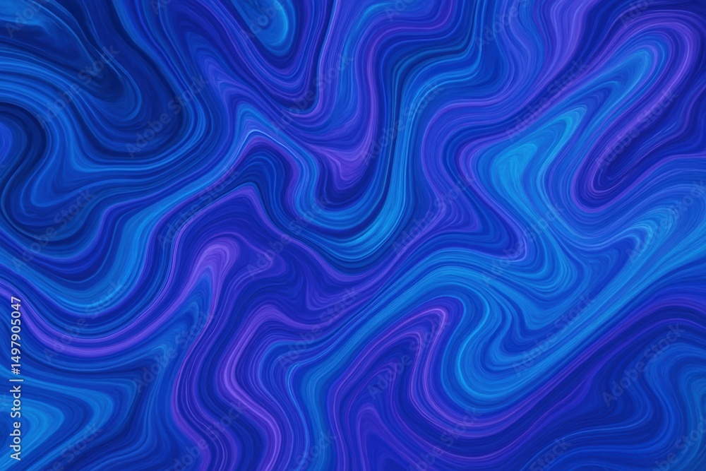 Poster abstract blue and purple swirl pattern with fluid motion