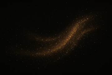 A Stunning Display of Golden Stardust Against a Dark Background