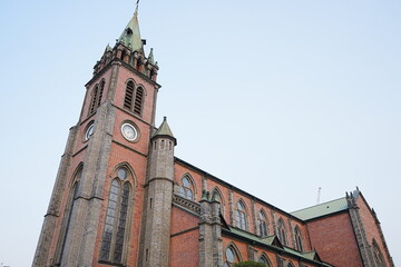 Fototapeta premium Myeongdong Cathedral in Seoul, Korea - 大韓民国 ソウル 明洞聖堂