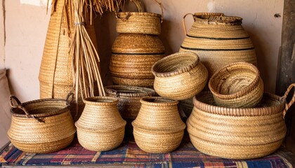 Handcrafted Zulu Basketry Showcasing Traditional Weaving Techniques