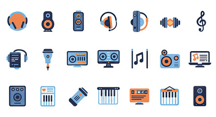 music icons set