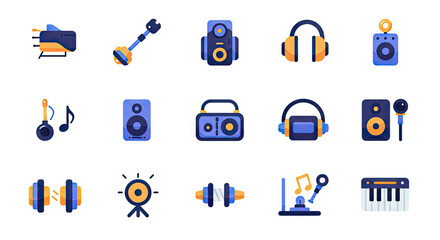 music icons set