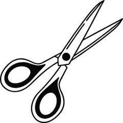black scissors isolated on white