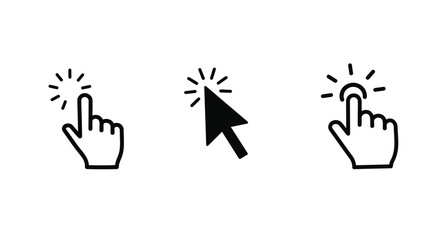 Fototapeta premium Click icon logo design. pointer arrow sign and symbol. cursor icon
