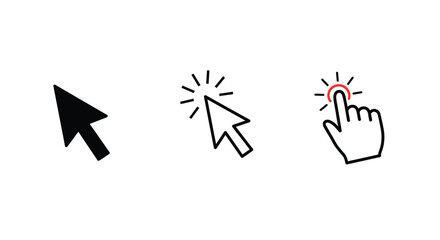 Click icon logo design. pointer arrow sign and symbol. cursor icon
