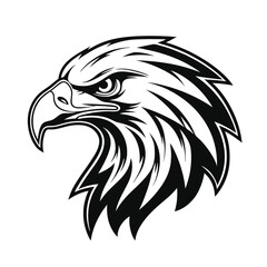 Obraz premium Eagle Silhouette vector Logo Illustration. Eagle Head vector art illustration. black eagle logo , icon design.
