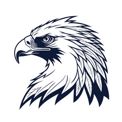 Obraz premium Eagle Silhouette vector Logo Illustration. Eagle Head vector art illustration. black eagle logo , icon design.