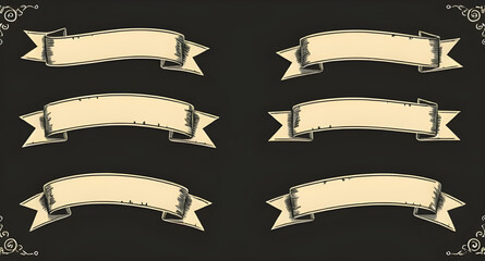 vintage text ribbon banner, ribbon typography design, headline ribbon vintage, quote banner ribbon, slogan ribbon scroll, title ribbon banner, calligraphy ribbon banner, retro text ribbon, decorative  © mrpixel