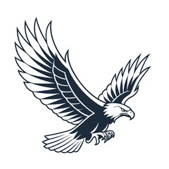 Fototapeta premium Eagle Silhouette vector Logo Illustration. Eagle Head vector art illustration. black eagle logo , icon design.