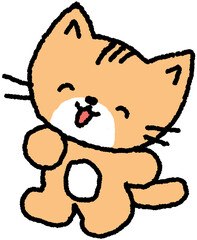 고양이 캐릭터 컬러 일러스트 스티커