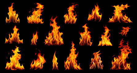 Realistic fire, Fire flames, Burning fire, Fire background, Real fire effect, Blazing flames, Campfire flames, Hot fire, Fire vector, Flaming illustration, Realistic flame design, Fire heat, Wildfire, © mrpixel