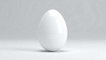 white egg on white background