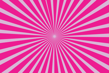 Obraz premium Sun rays pink background, starburst anime pop art cartoon or comic, dotted texture and explosion effect or sunburst, halftone gradient, fun and exciting template