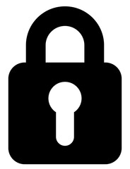 Secure padlock icon in clean design. Provided as SVG for scalable use in websites, apps, data privacy interfaces, and security-related user interface elements.