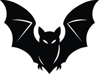 Halloween Bat Flying Silhouette, Bat in Motion for Night Design