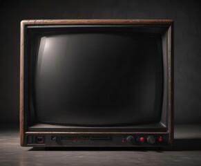 Close-up of vintage CRT screen showing static and glow ,  cathode ray tube,  receiver,  tube
