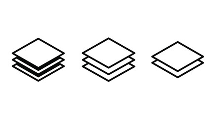 Layers icon set. Vector layers icon. Canvas icon