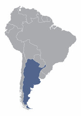 Obraz premium South America map - Argentina