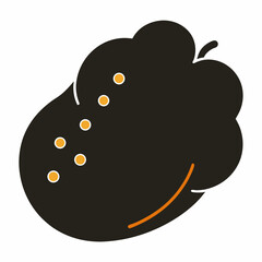 German Butterball Potato Silhouette icon on white background