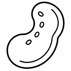 Gigante Bean outline icon on white background