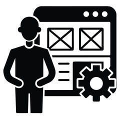 web designer element isolated website slider on white background