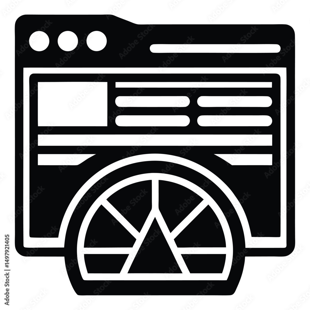 Aufkleber web designer element isolated website slider on white background