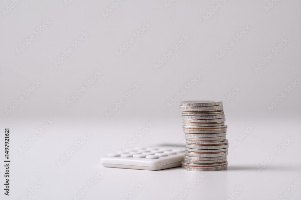 Poster minimalistic image depicting symbolic representation of national budget highlighted by clean backgro