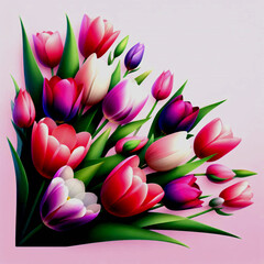 Fototapeta premium bouquet of tulips