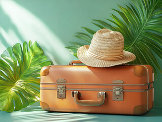 Suitcase Being Packed for a Summer Travel Adventure