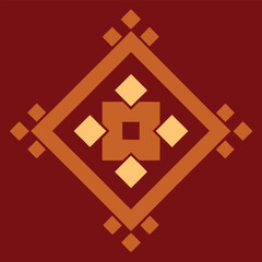 Fototapeta premium Red and white or yellow cross and Christmas tree icons for home building and real estate web design